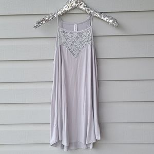 Zenana Tank with lace neckline